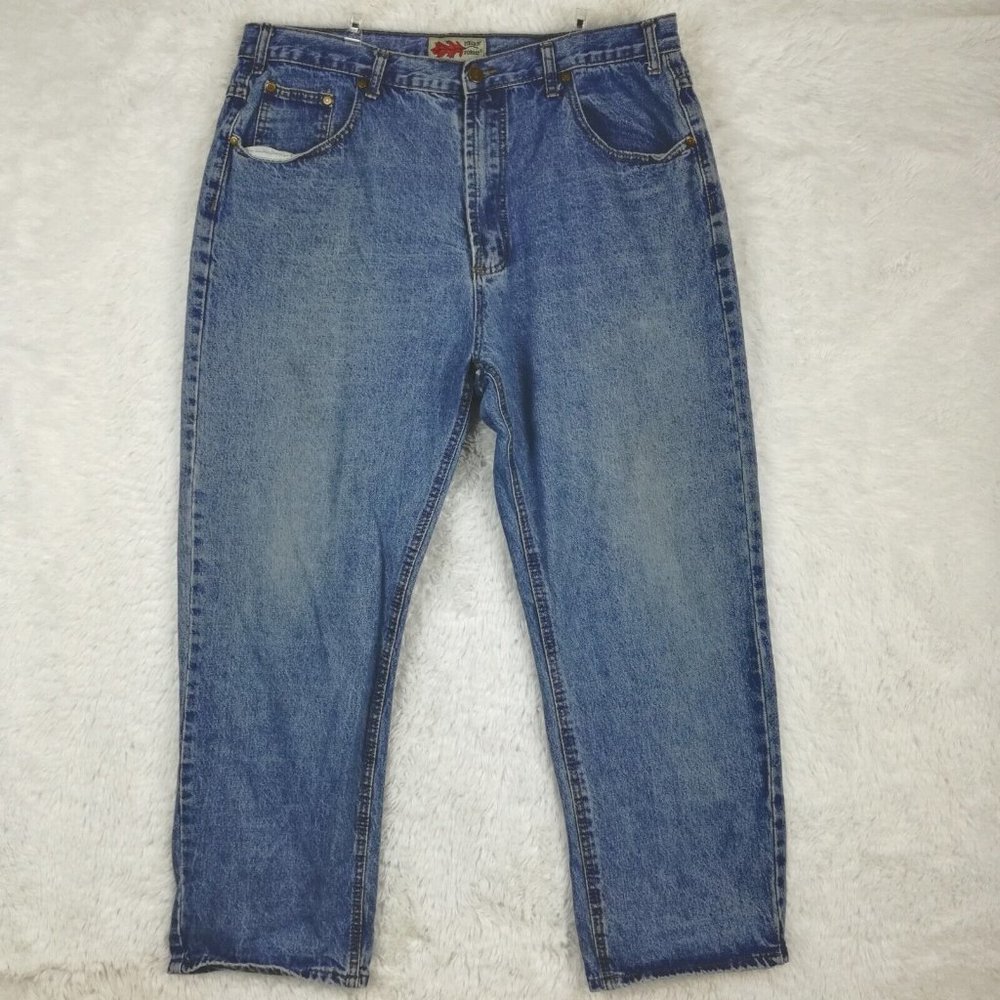 Field N Forest Mens Jeans Denim Relaxed Fit Straight Leg Blue‎ Medium Wash 38x29